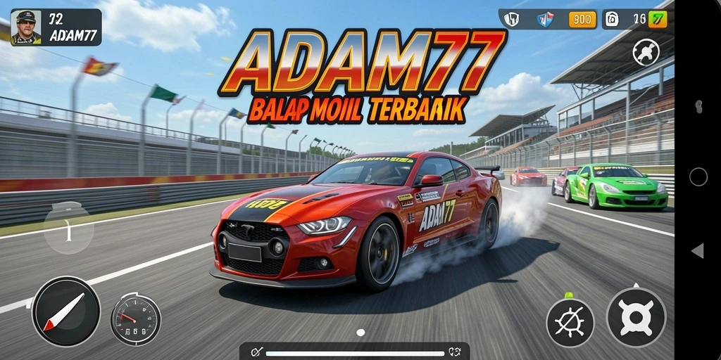 Gameplay balap mobil yang mendebarkan dan seru.