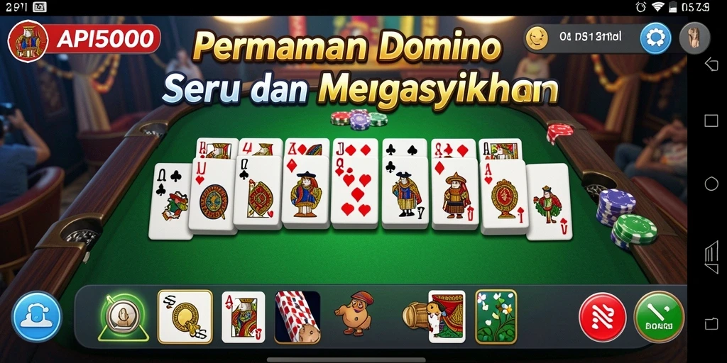 Tampilan menarik dalam permainan domino API5000 dengan grafis berkualitas tinggi.