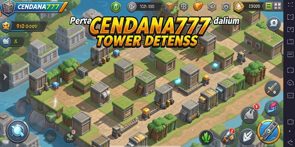 Tampilan seru dari gameplay CENDANA777 dalam Tower Defense.