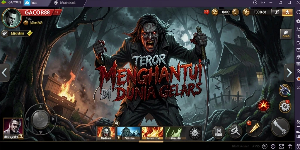 Tampilan menegangkan dari gameplay <strong>GACOR88</strong> yang penuh dengan kengerian.