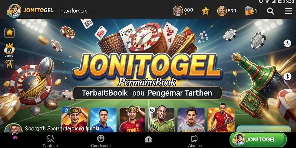 Tampilan utama aplikasi JONITOGEL dengan fitur sportsbook terkini.