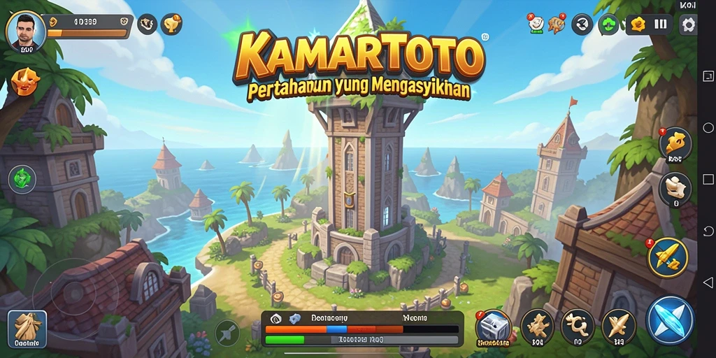 Screenshot KAMARTOTO menampilkan aksi seru dalam game Tower Defense.