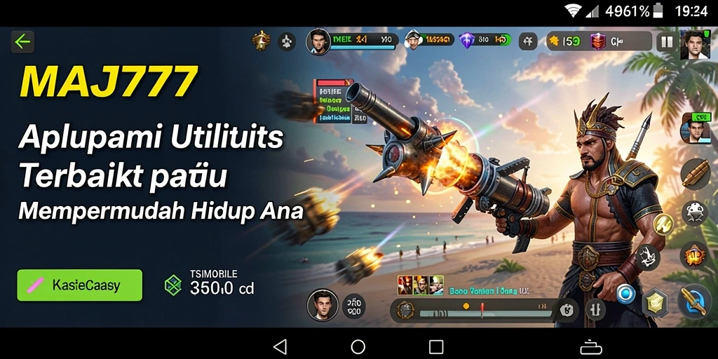 Tampilan utama MAJ777 dengan berbagai fitur utilitas yang menarik.