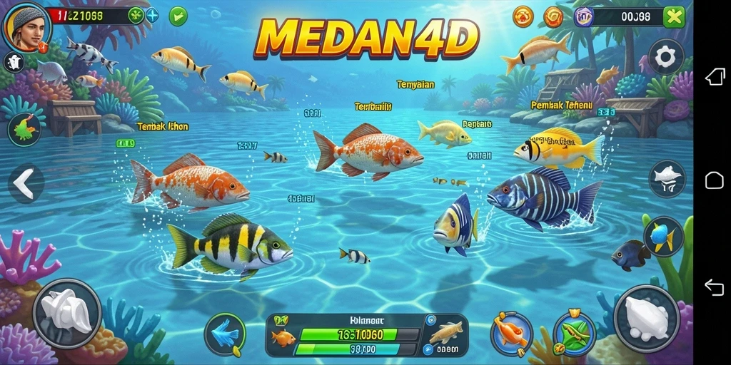 Tampilan menarik dari gameplay Tembak Ikan di MEDAN4D.