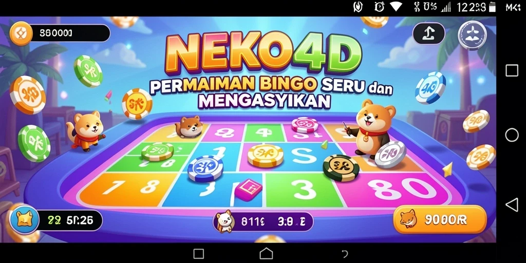 Screenshot gameplay NEKO4D yang menampilkan suasana Bingo yang seru.