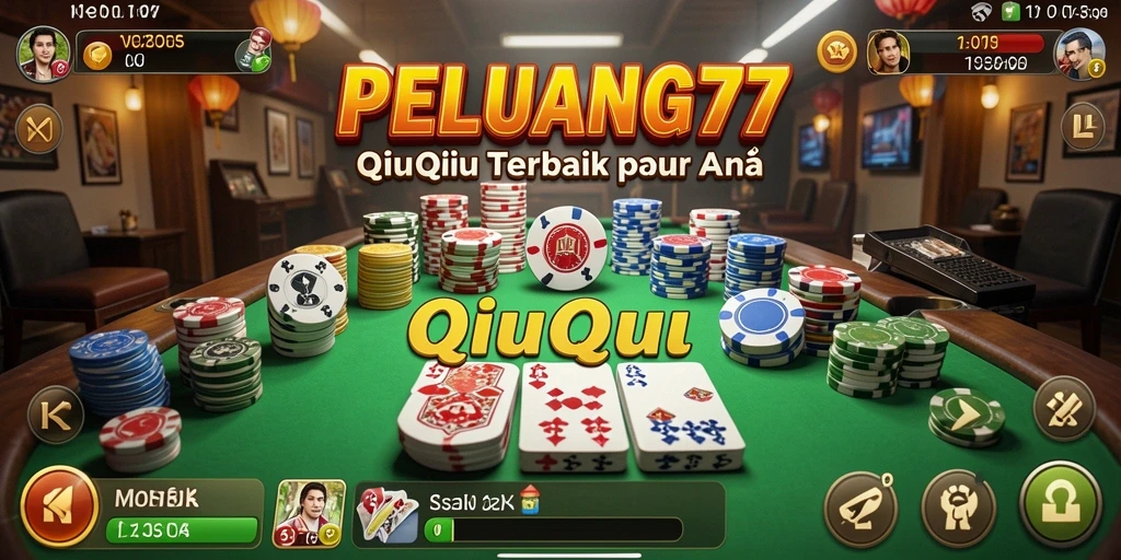 Screenshot gameplay PELUANG77 yang menampilkan suasana permainan QiuQiu.