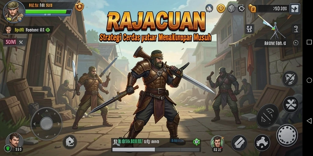 Tampilan gameplay RAJACUAN yang penuh aksi dan strategi.