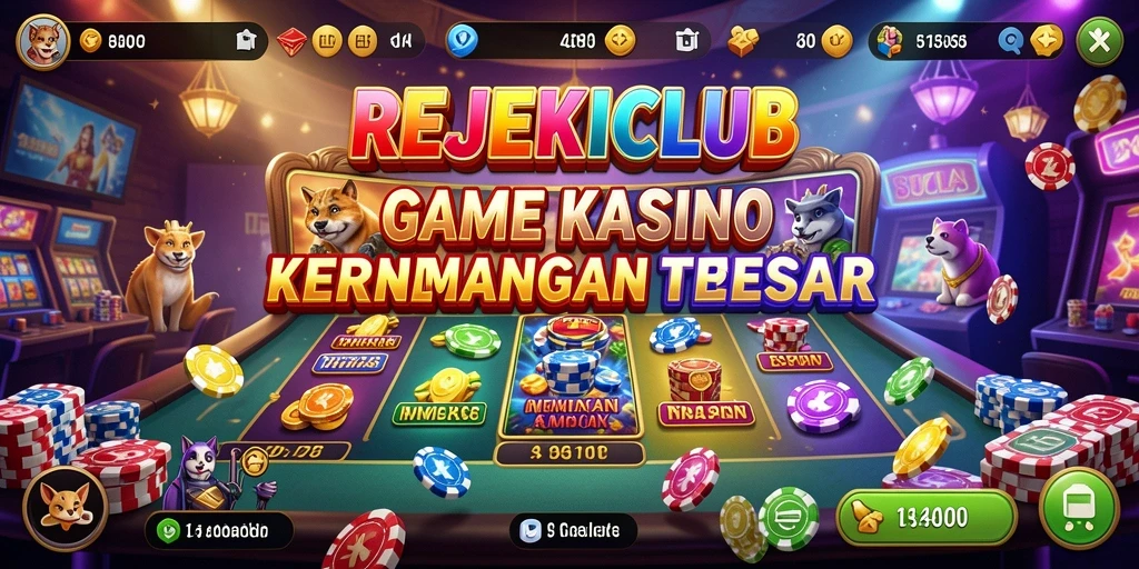 Tampilan menarik dan mendebarkan dari gameplay Kasino di REJEKICLUB.