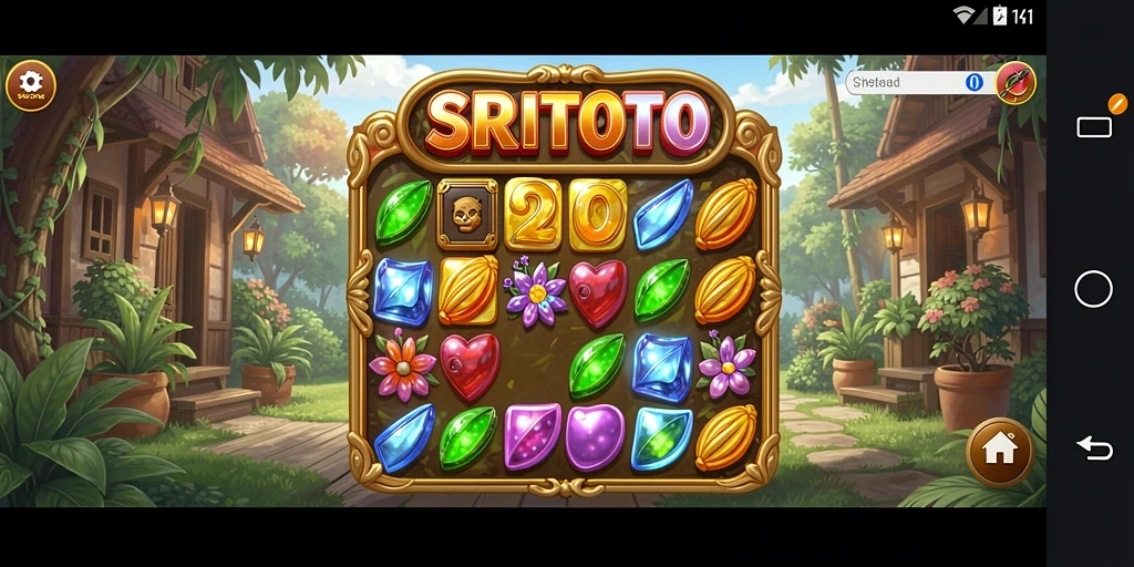 Screenshot gameplay SRITOTO menampilkan aksi seru Match-3.