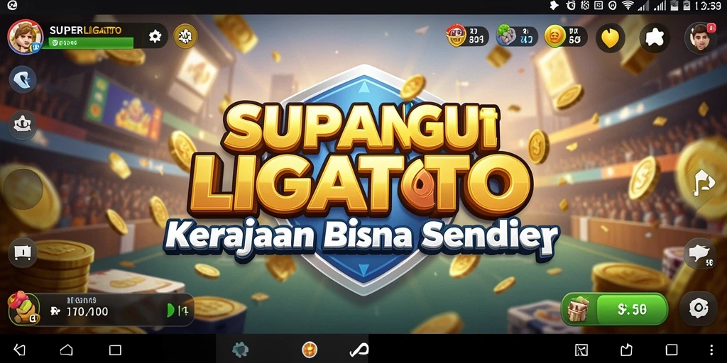 Screenshot utama SUPERLIGATOTO menampilkan keseruan gameplay Tycoon.