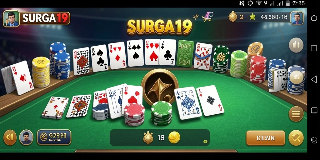 Tampilan gameplay Gaple yang seru di SURGA19
