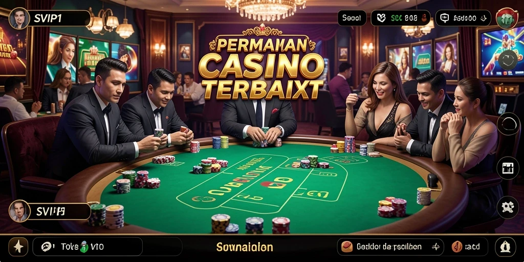 Screenshot utama SVIP1 yang menampilkan gameplay Live Casino yang menarik.