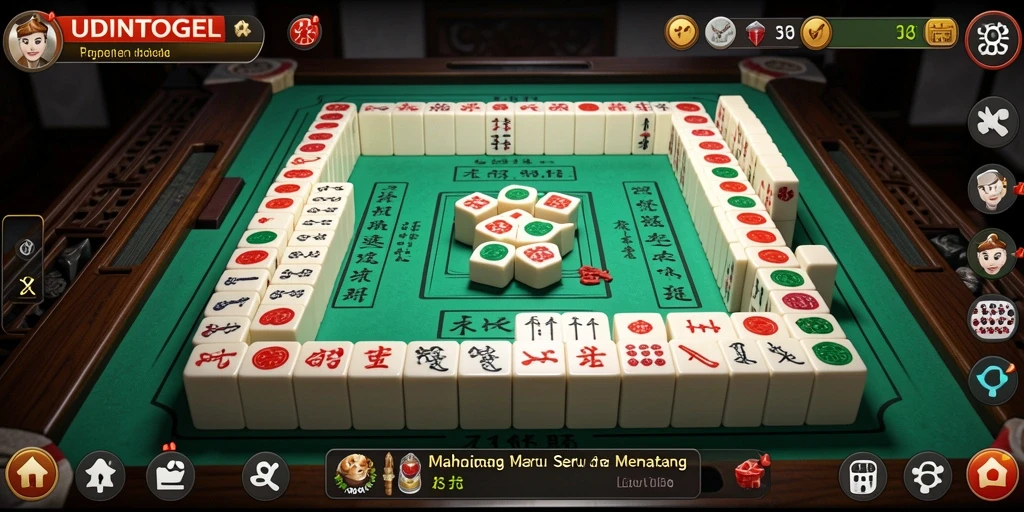 Screenshot utama UDINTOGEL menampilkan gameplay Mahjong yang menarik.