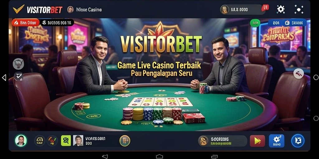 Screenshot gameplay Live Casino VISITORBET yang menarik dan interaktif.